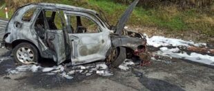 В Польщі дотла згоріло авто, в якому були українці: 5-ро осіб травмовано (фото)