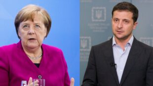 Володимир Зеленський обговорив з Ангелою Меркель ситуацію на Донбасі Володимир Зеленський обговорив з Ангелою Меркель ситуацію на Донбасі