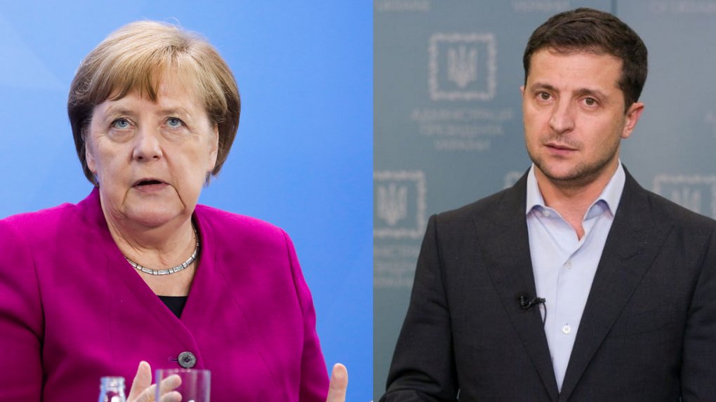 Владимир Зеленский обсудил с Ангелой Меркель ситуацию на Донбассе