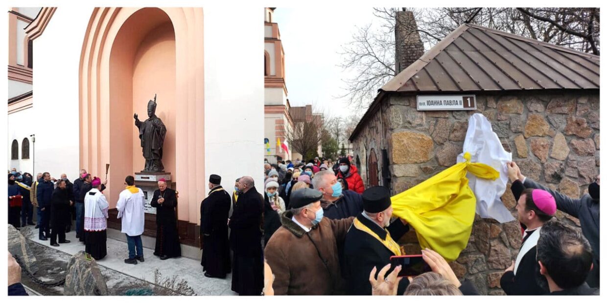 W Zaporożu na Ukrainie odsłonięto pomnik św. Jana Pawła II i nadano jego imię jednej z ulic