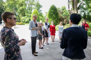 Młodzi germaniści z wizytą u Pierwszej Damy Młodzi germaniści z wizytą u Pierwszej Damy