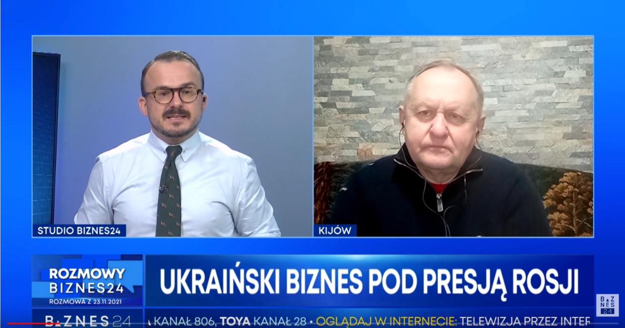 Перший Віце-президент ПУГП Олег Дубіш з коментарем на польському ТВ