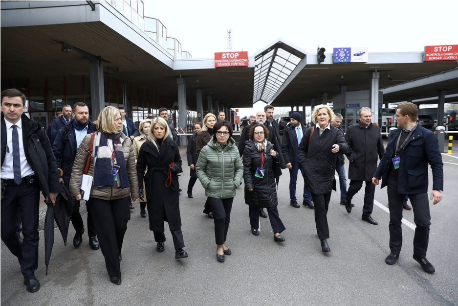 Очільниці парламентів ЄС побували на польсько-українському кордоні