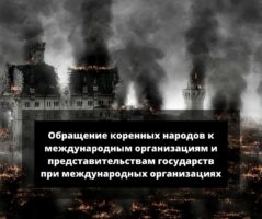 Звернення корінних народів до міжнародних організацій та представництв держав при міжнародних організаціях Звернення корінних народів до міжнародних організацій та представництв держав при міжнародних організаціях