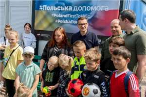 Прем'єр-міністр Матеуш Моравєцький перебуває із візитом на Київщині