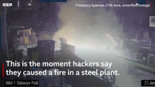 27 червня 2022 начебто пов'язана з ізраїльською воєнщиною хакерська група «Хижий Горобець» (Predatory Sparrow) хакнула сталеливарний завод в Ірані 27 червня 2022 начебто пов'язана з ізраїльською воєнщиною хакерська група «Хижий Горобець» (Predatory Sparrow) хакнула сталеливарний завод в Ірані