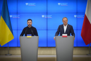 "Спільна заява Президента України Володимира Зеленського та Прем’єр-міністра Республіки Польща Дональда Туска 15 січня 2025 року, Варшава" "Спільна заява Президента України Володимира Зеленського та Прем’єр-міністра Республіки Польща Дональда Туска 15 січня 2025 року, Варшава"
