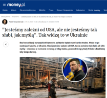 Олег Дубіш для Money.pl: «Ми залежні від США, але ми не такі слабкі, як вони думають»