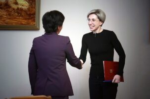 Зустрілася з Послом Литовської Республіки в Україні пані Інгою Станітє-Толочкєнє