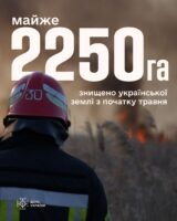 З початку травня на Київщині понад 200 гектарів землі охопило пожежами