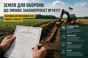 Земля для оборони: що змінює законопроєкт №14117 і чим це обернеться для власників паїв